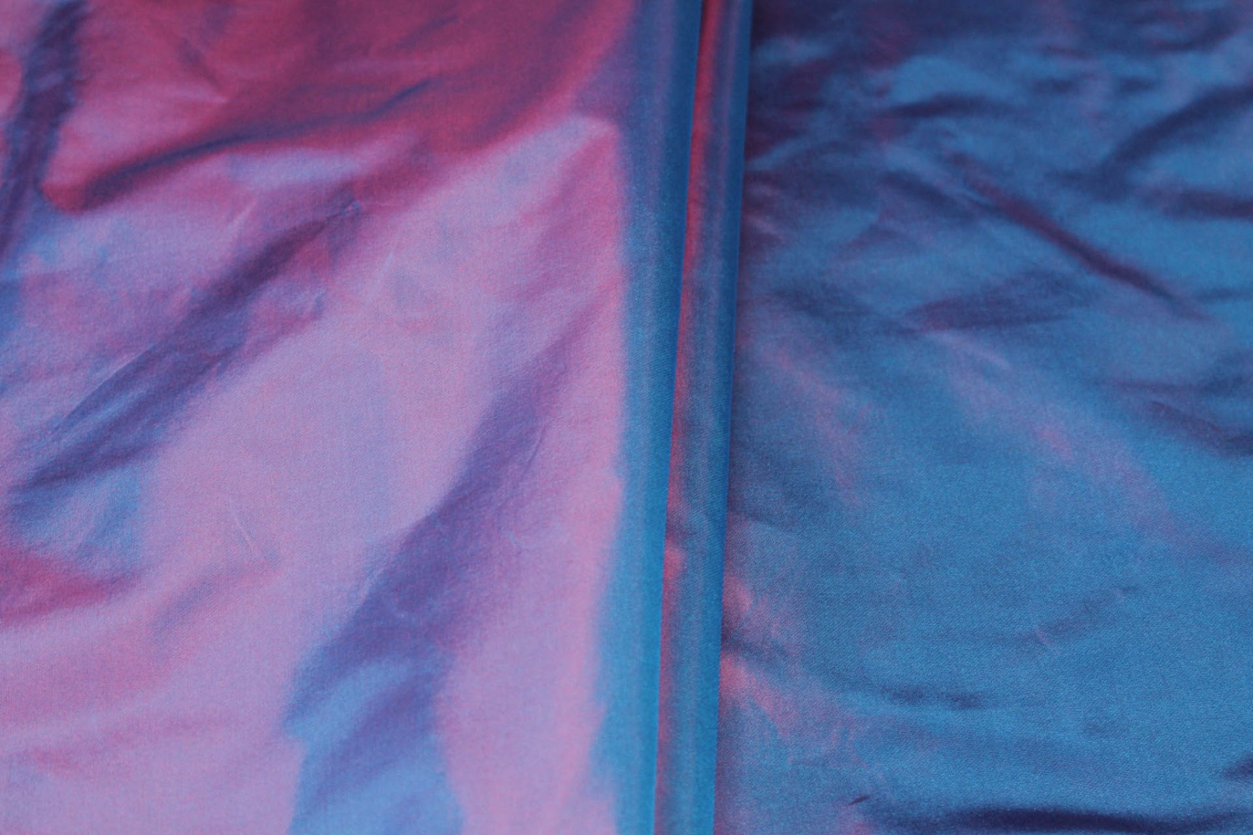 Acetate Taffeta - Blue shot Red fabric, image 6 of 7