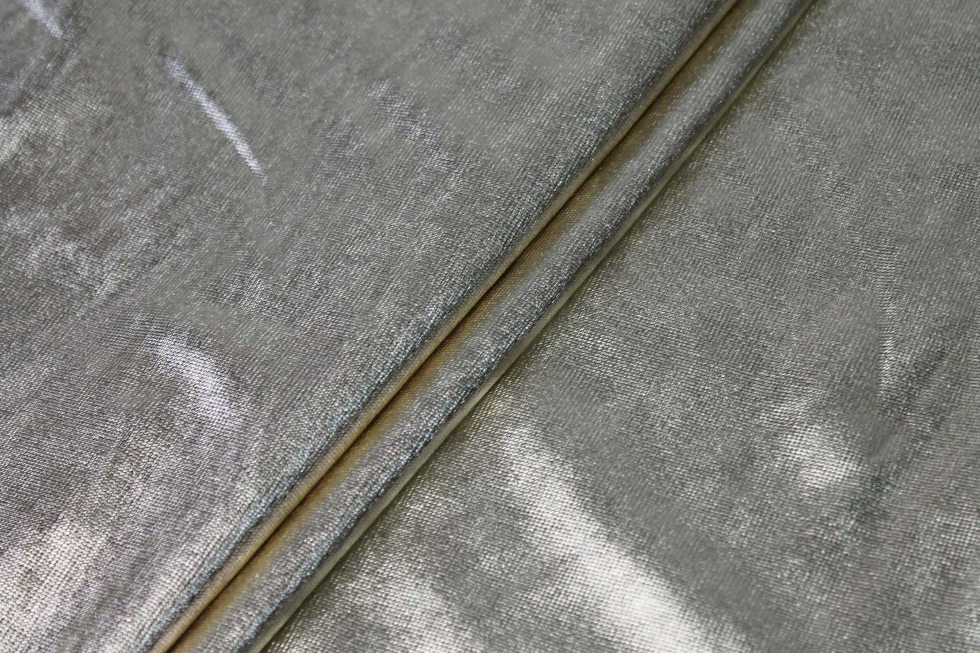 Foiled Marl Jersey in Pale Gold fabric, image 5 of 9