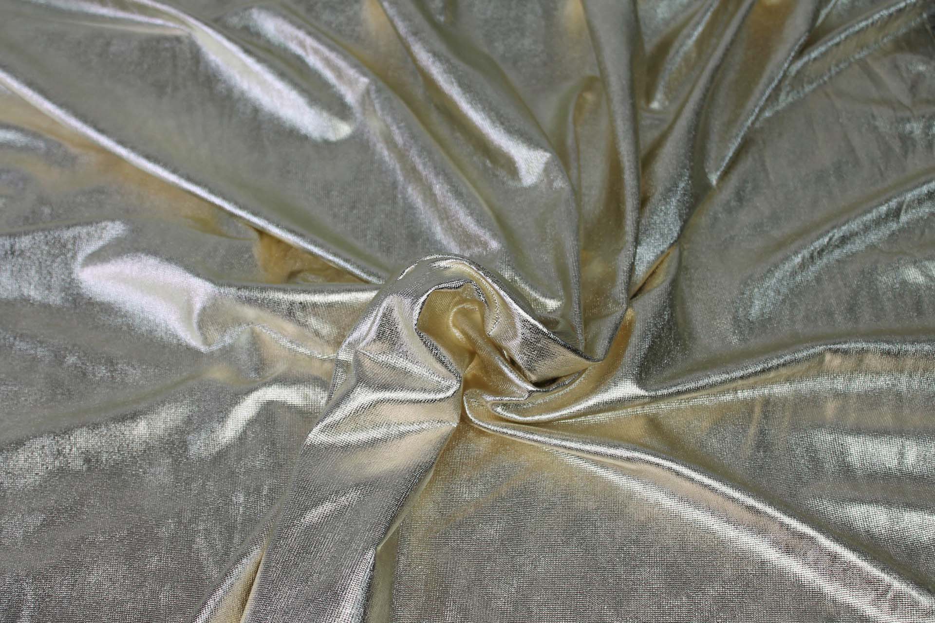 Foiled Marl Jersey in Pale Gold fabric, image 6 of 9