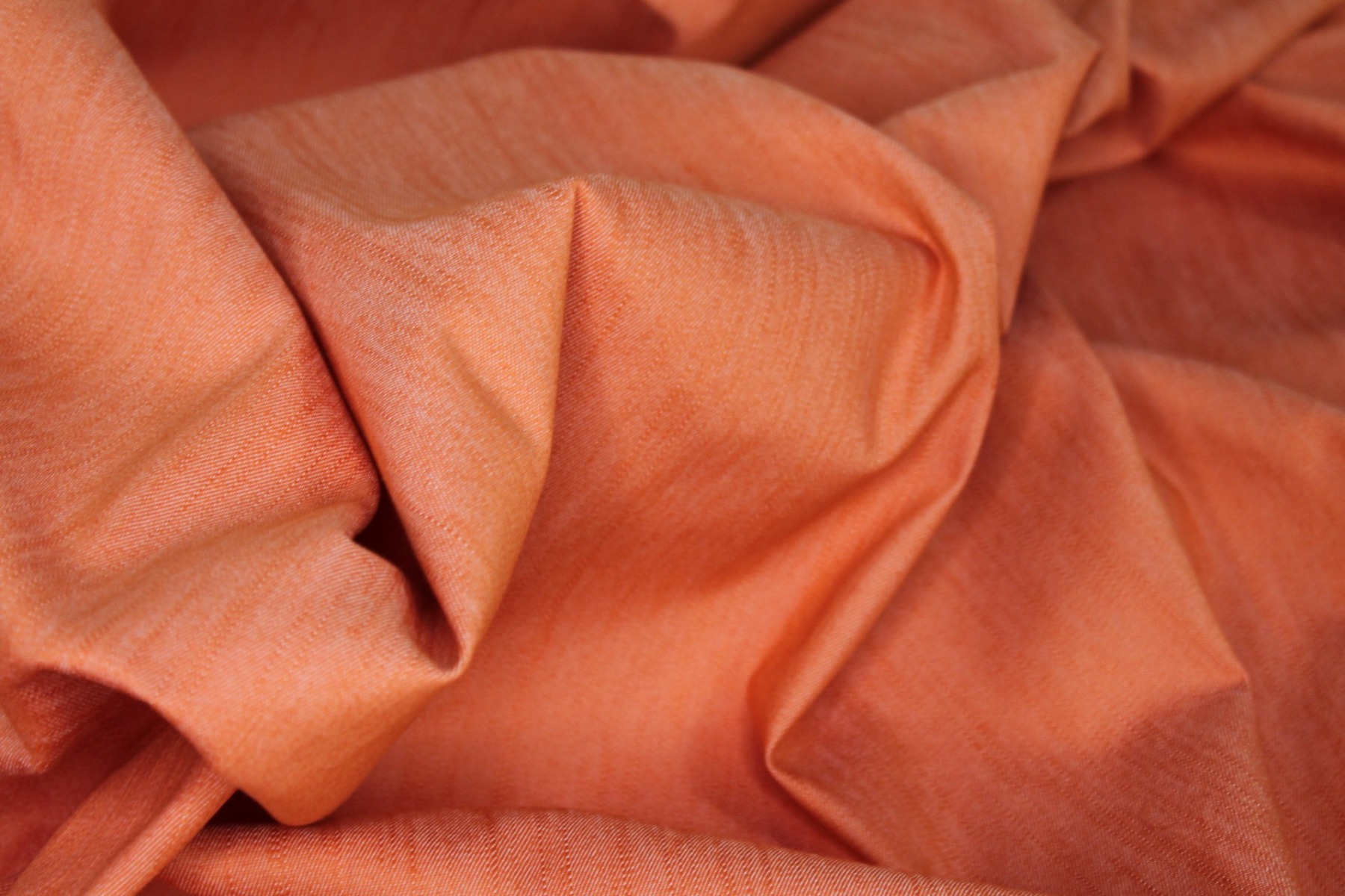 Italian Stretch Denim - Orange fabric, image 3 of 6