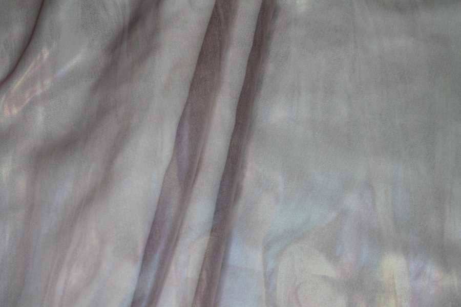 Foil Printed Chiffon - Pale Pink Oil Slick fabric, image 6 of 7