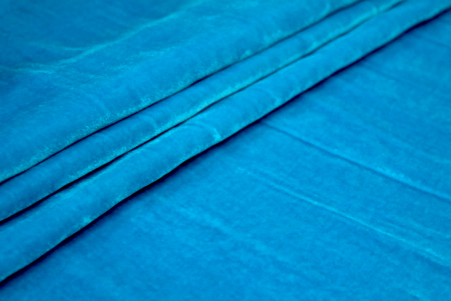 Silk Velvet - "Ocean" fabric, image 4 of 6