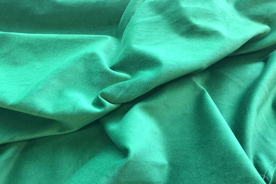 Cotton Velvet - Green fabric, image 2 of 5