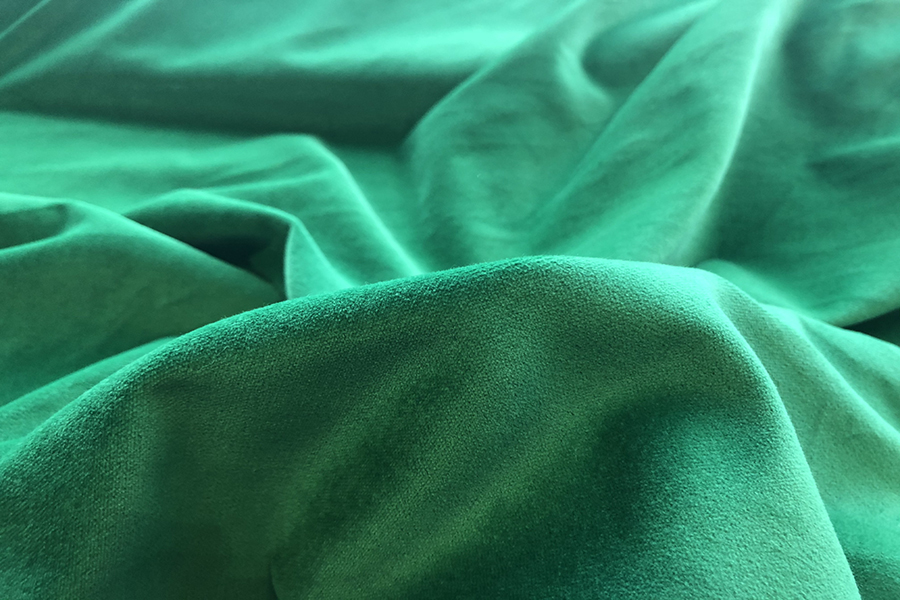 Cotton Velvet - Green fabric, image 4 of 5