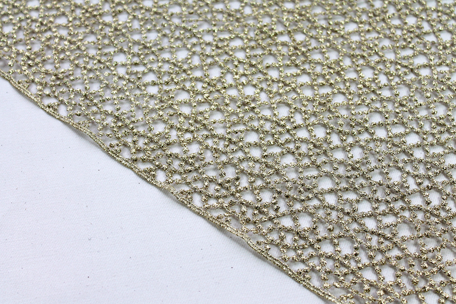Guipure Lace - Dot Pattern - Gold fabric, image 5 of 5