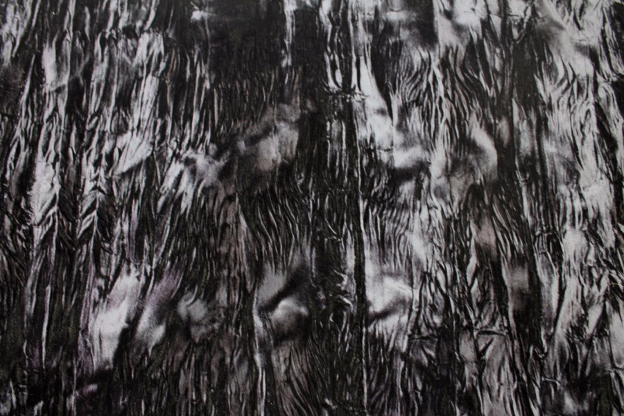 Crushed Viscose Velvet - Black fabric, image 3 of 5