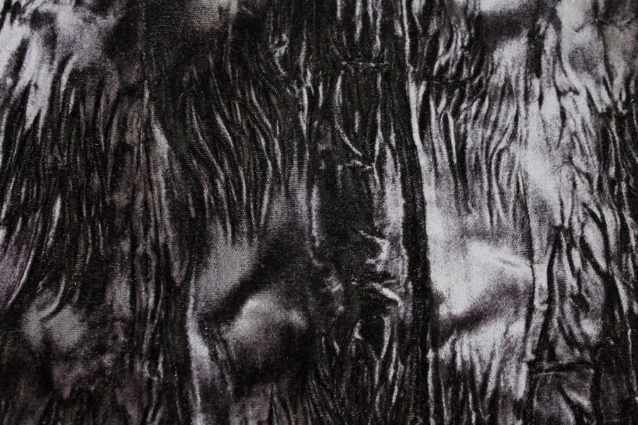 Crushed Viscose Velvet - Black fabric, image 5 of 5