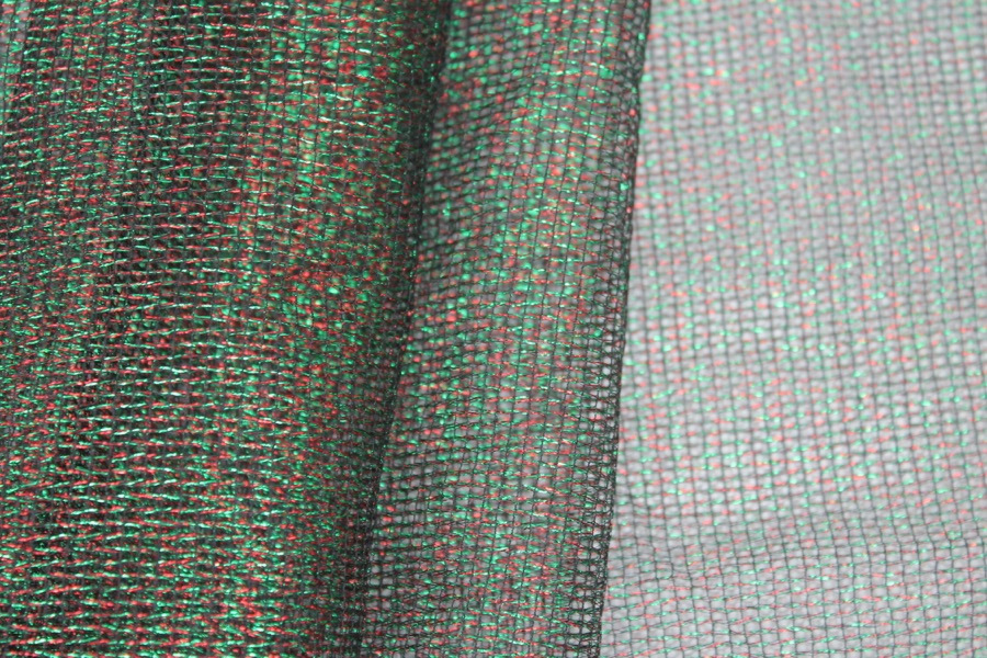 Red and Green Lurex Mesh fabric, image 3 of 9
