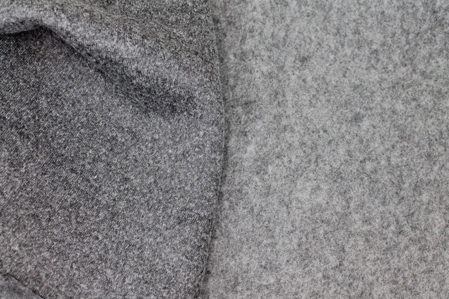 Boiled Wool Jersey Knit - Fluffy Grey fabric