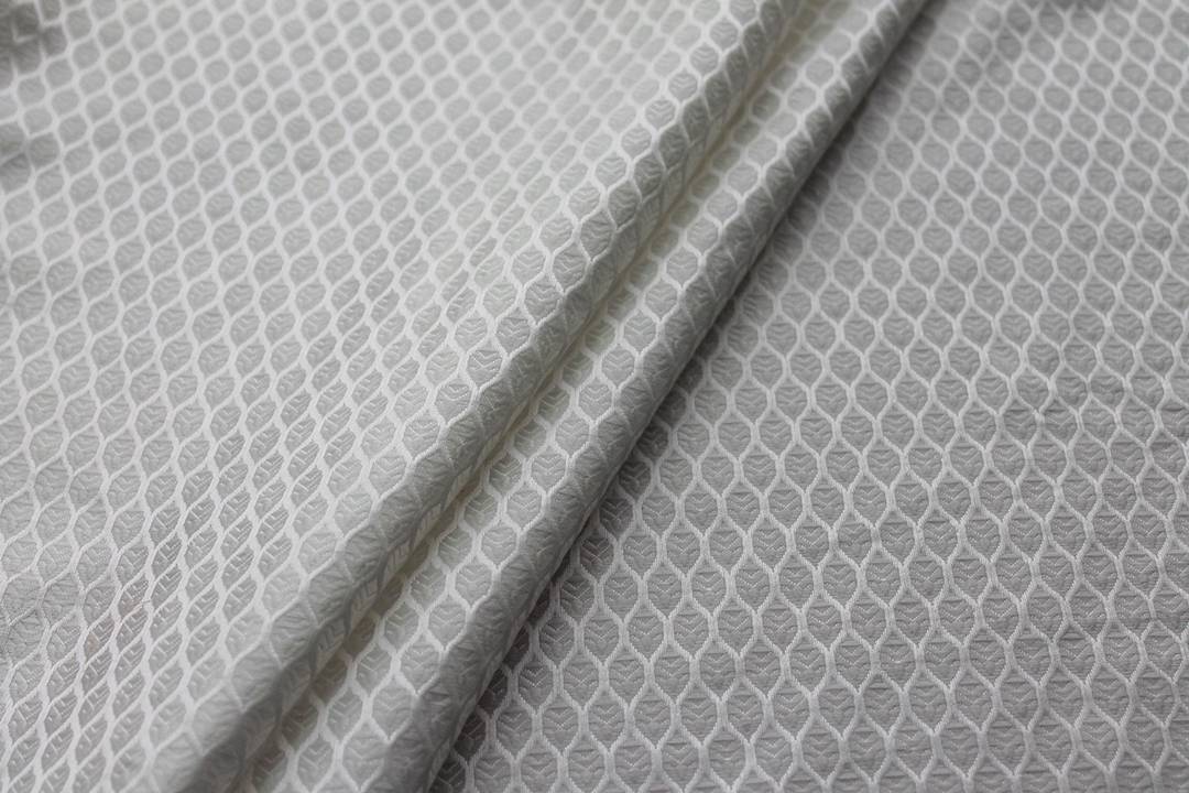 Banaras Brocade - Ivory / Ivory Leaves fabric, image 4 of 5