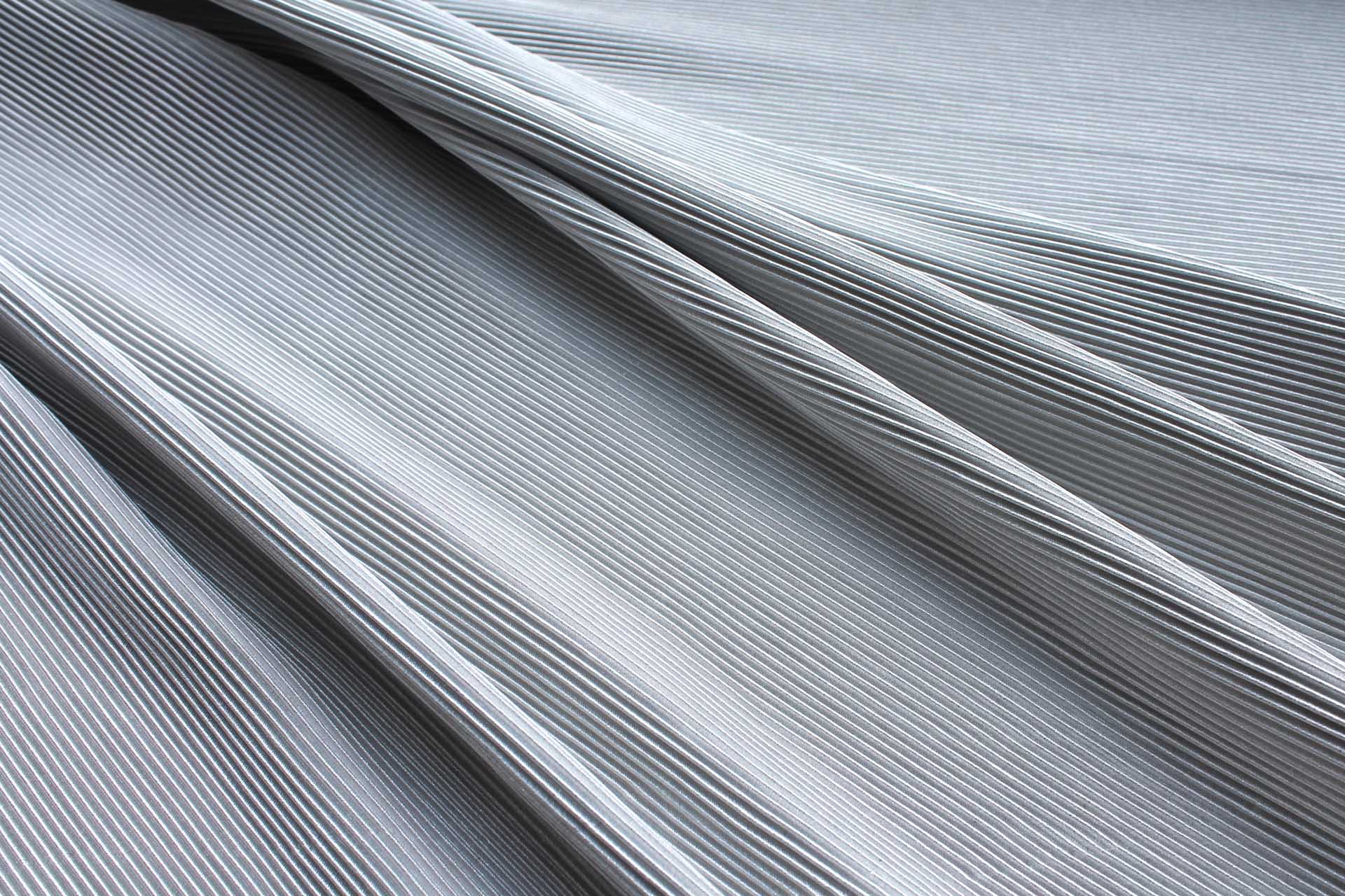 Pleated Lurex Lamé - Silver fabric, image 4 of 6