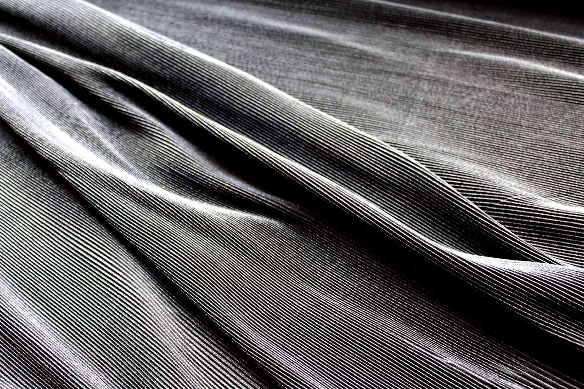 Pleated Lurex Lamé - Black fabric, image 4 of 5
