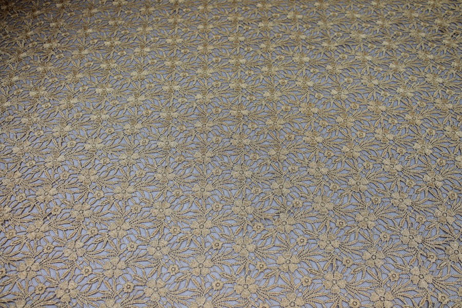 Guipure Lace - Daisy - Gold fabric, image 6 of 11