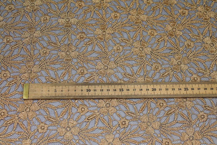 Guipure Lace - Daisy - Gold fabric, image 4 of 11