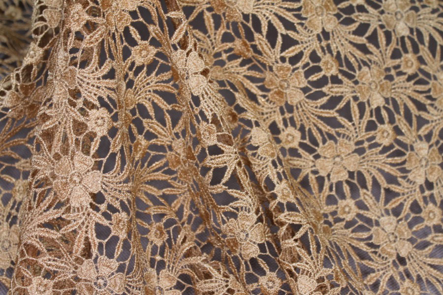 Guipure Lace - Daisy - Gold fabric, image 7 of 11