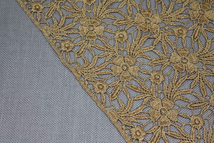 Guipure Lace - Daisy - Gold fabric, image 9 of 11