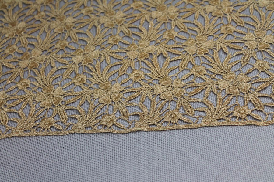 Guipure Lace - Daisy - Gold fabric, image 11 of 11