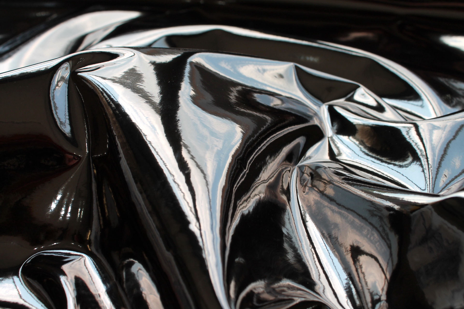 Mirror Finish Leatherette - Gunmetal fabric, image 4 of 5