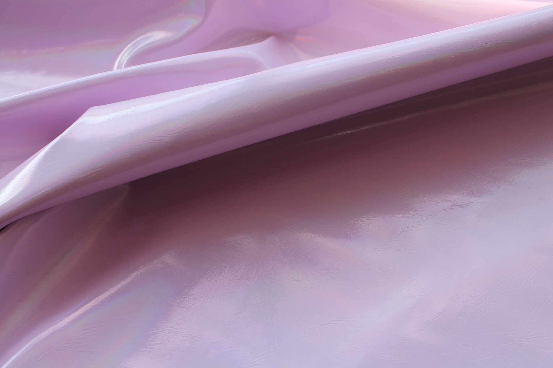 Pale Pink Holographic Glossy Leatherette fabric, image 4 of 5