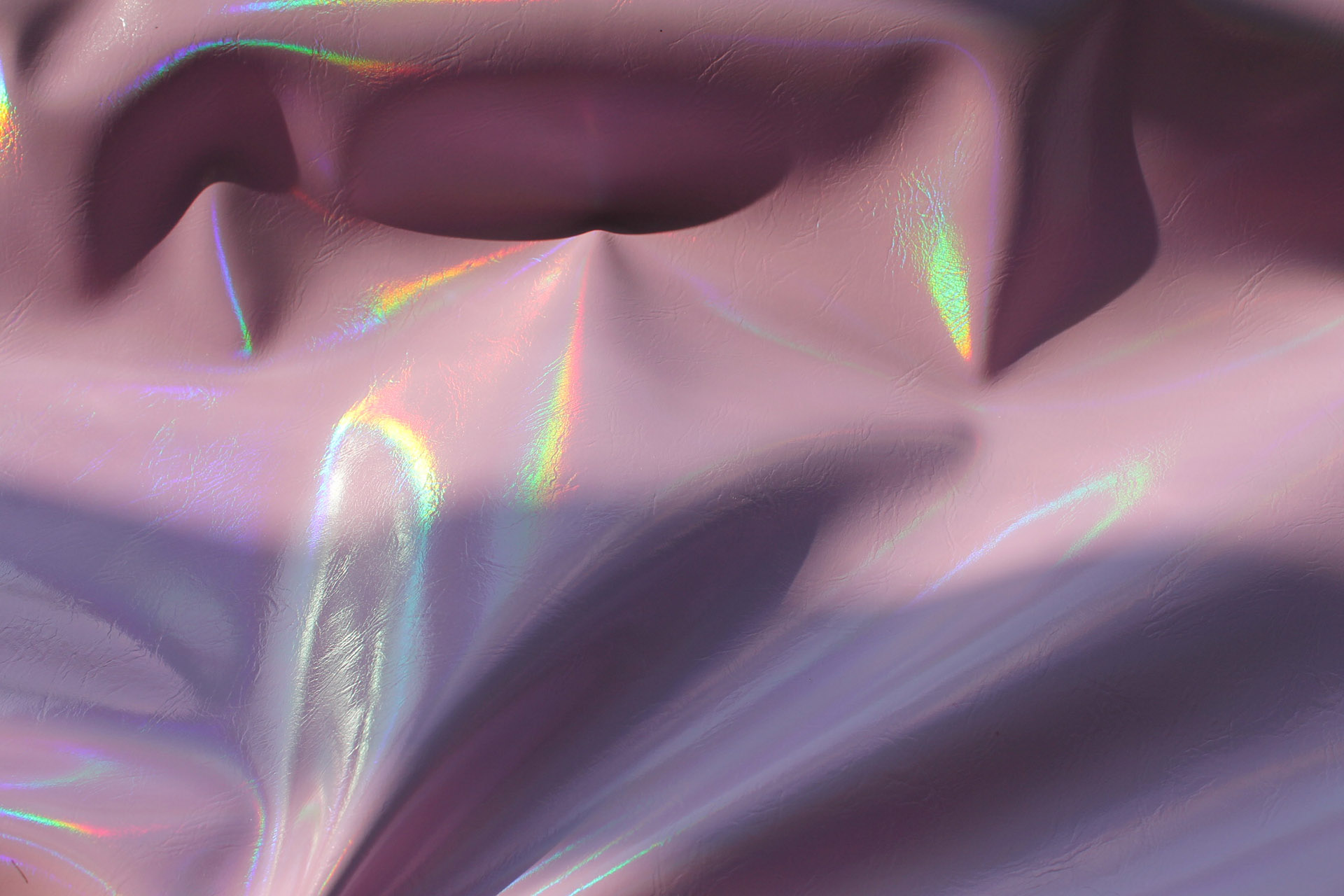 Pale Pink Holographic Glossy Leatherette fabric, image 5 of 5