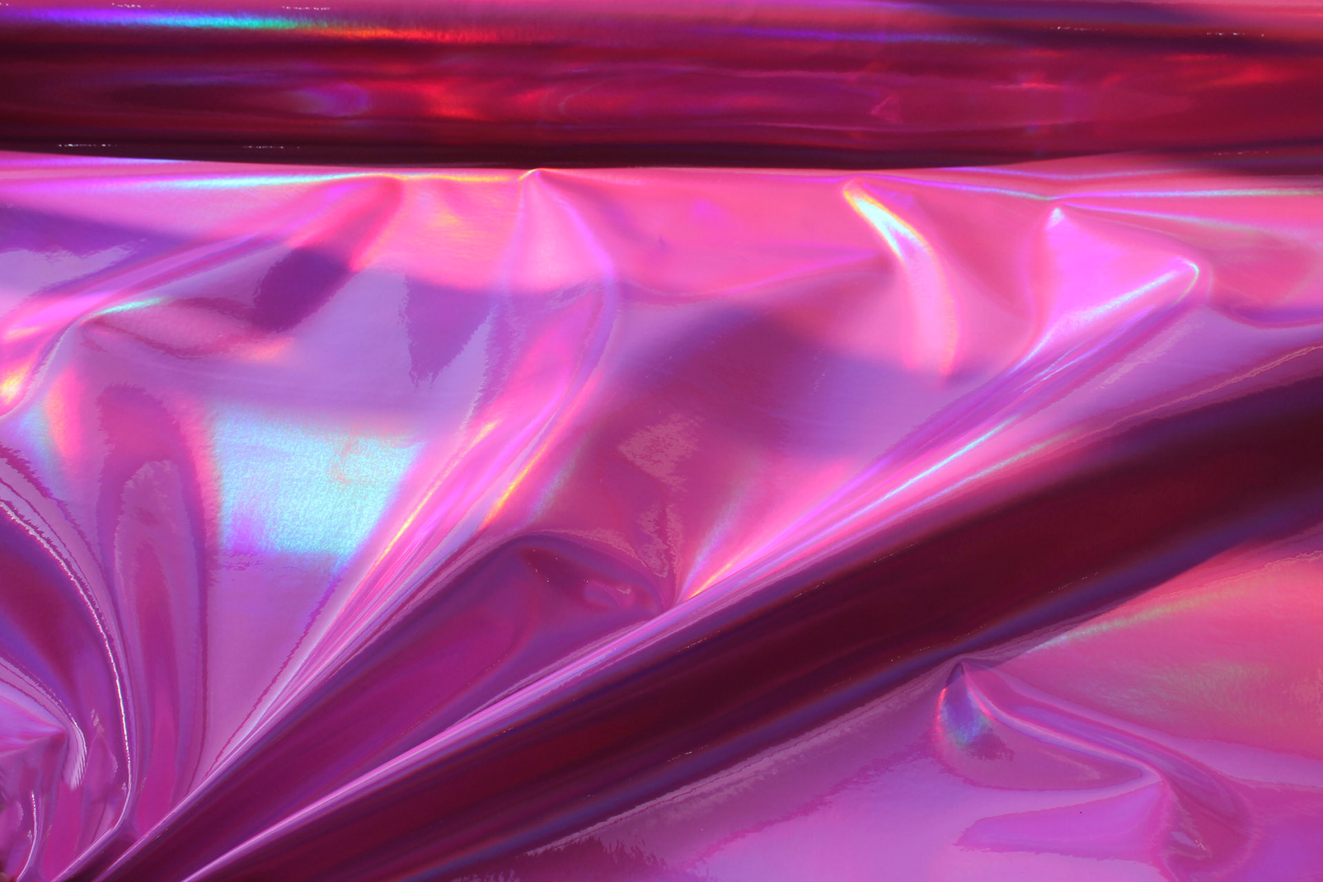 Pink Iridescent Holographic Glossy PVC / Leatherette fabric, image 2 of 4