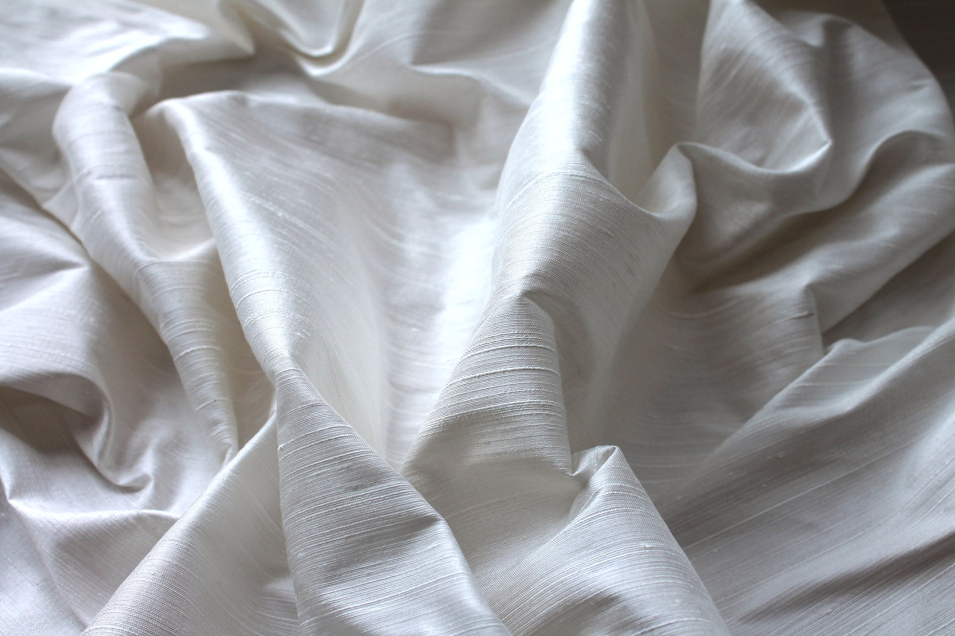Lightly Textured Silk Dupion - Ivory fabric, image 2 of 5