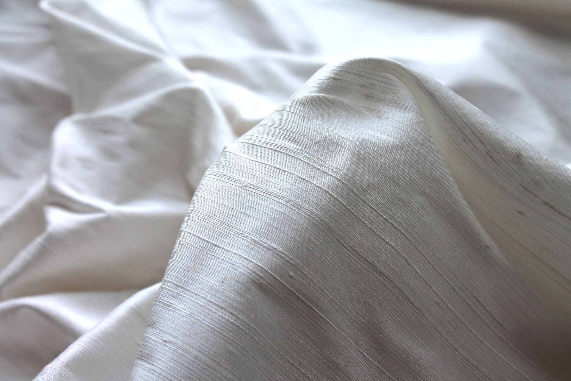 Lightly Textured Silk Dupion - Ivory fabric, image 3 of 5