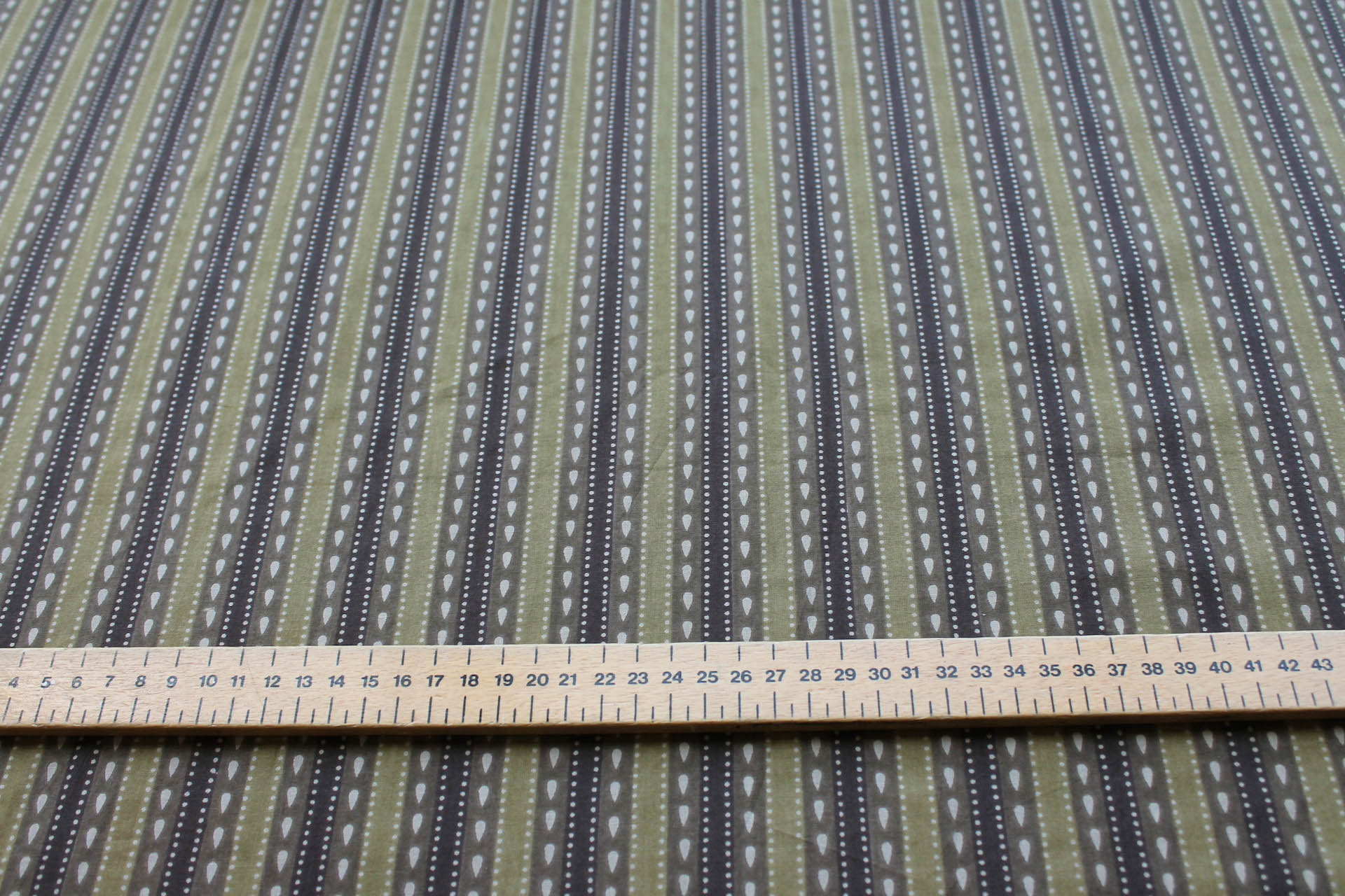 Printed Cotton Lawn - Khaki, Mushroom & Brown fabric, image 2 of 5
