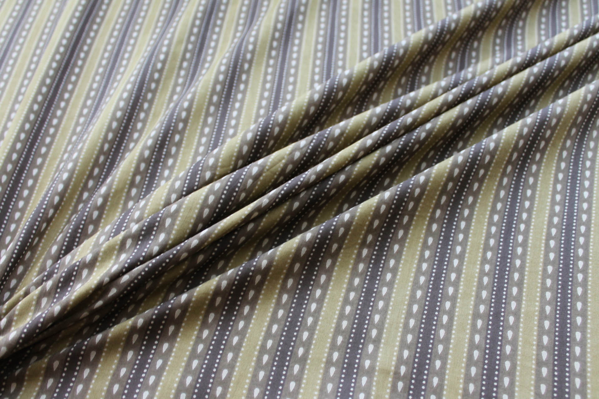 Printed Cotton Lawn - Khaki, Mushroom & Brown fabric, image 3 of 5
