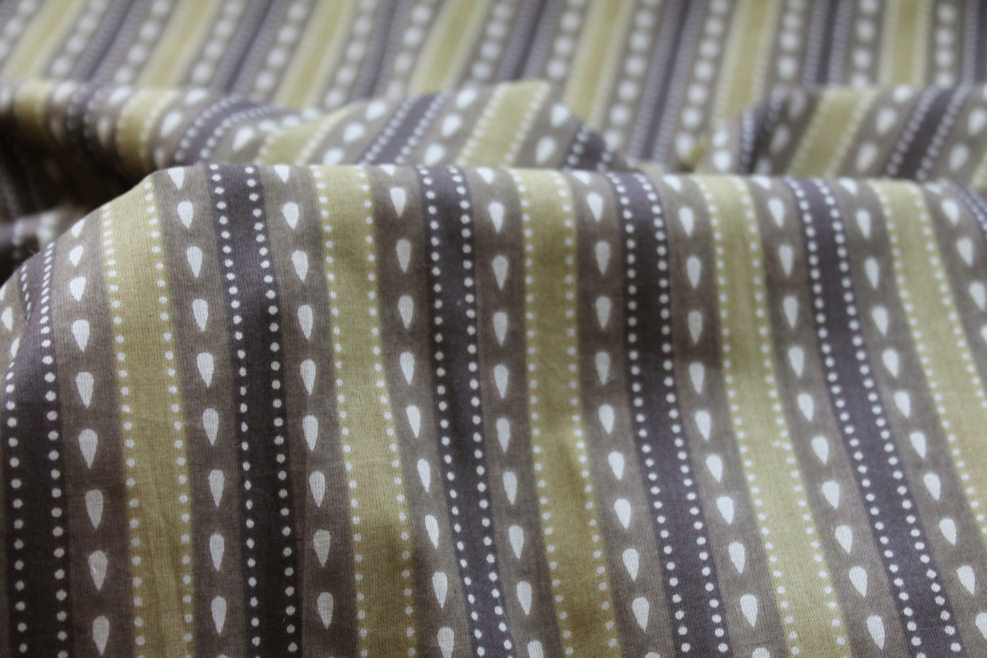 Printed Cotton Lawn - Khaki, Mushroom & Brown fabric, image 5 of 5