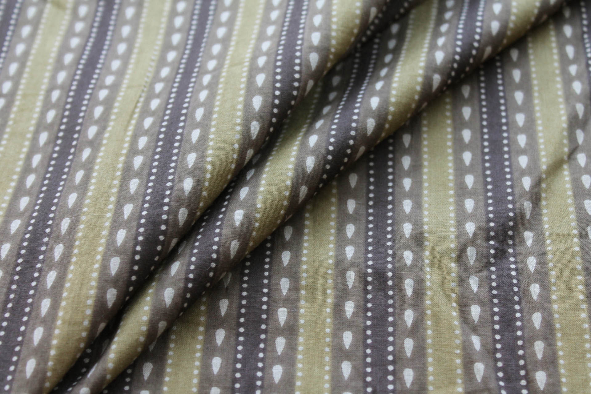 Printed Cotton Lawn - Khaki, Mushroom & Brown fabric