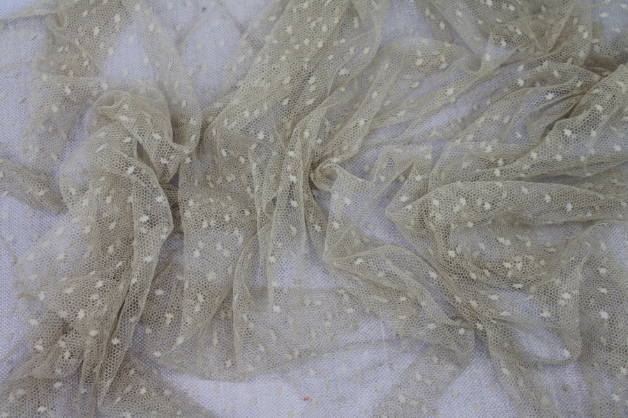 Spot / Dot Tulle - Sandy Gold fabric, image 2 of 5