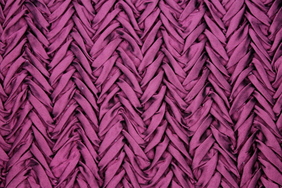 Pleated Poly Dupion - Maroon fabric, image 4 of 7