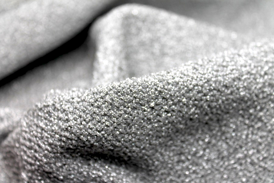 Silver Lurex Basket Weave fabric
