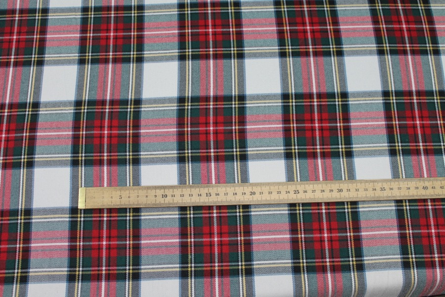 Stretch Tartan - Ivory, Multi fabric, image 3 of 8