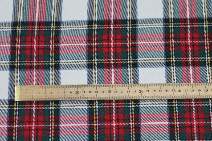 Stretch Tartan - Ivory, Multi fabric, image 4 of 8