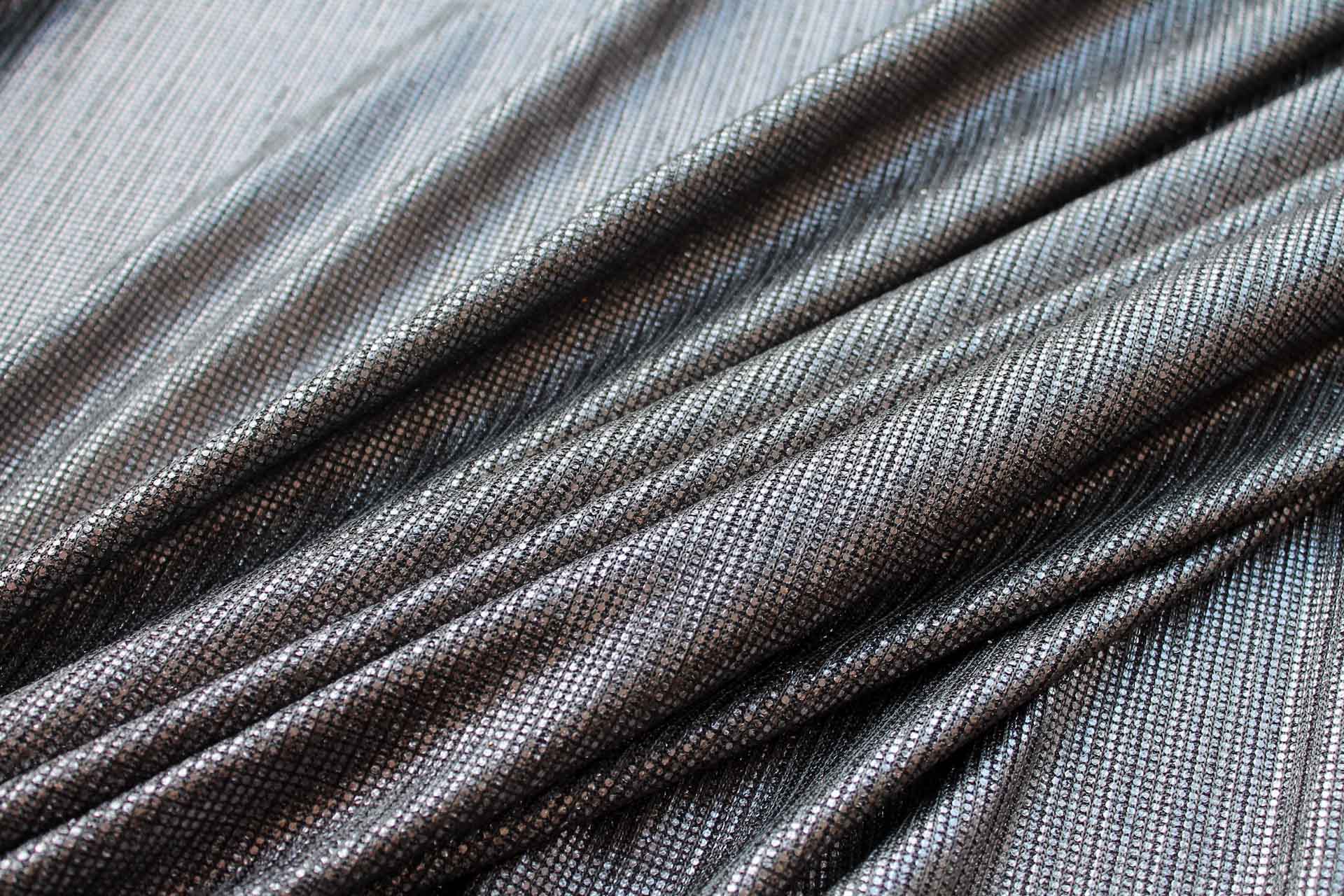 Foiled Texture Jersey in Gunmetal fabric, image 2 of 5