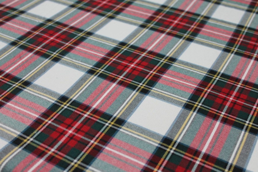 Stretch Tartan - Ivory, Multi fabric, image 2 of 8