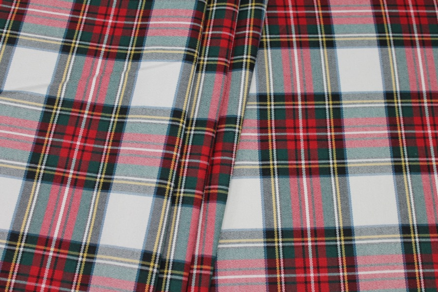 Stretch Tartan - Ivory, Multi fabric, image 6 of 8