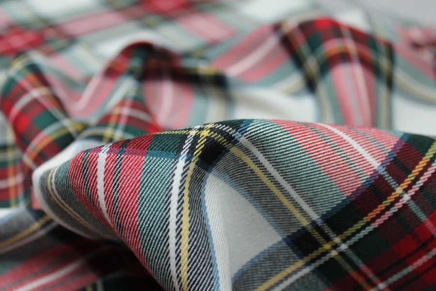 Stretch Tartan - Ivory, Multi fabric, image 8 of 8