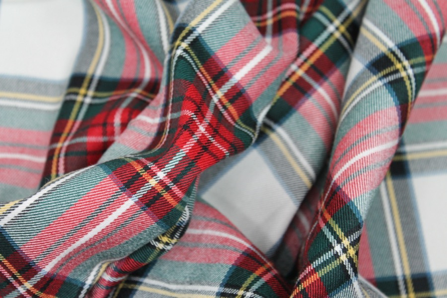 Stretch Tartan - Ivory, Multi fabric, image 7 of 8