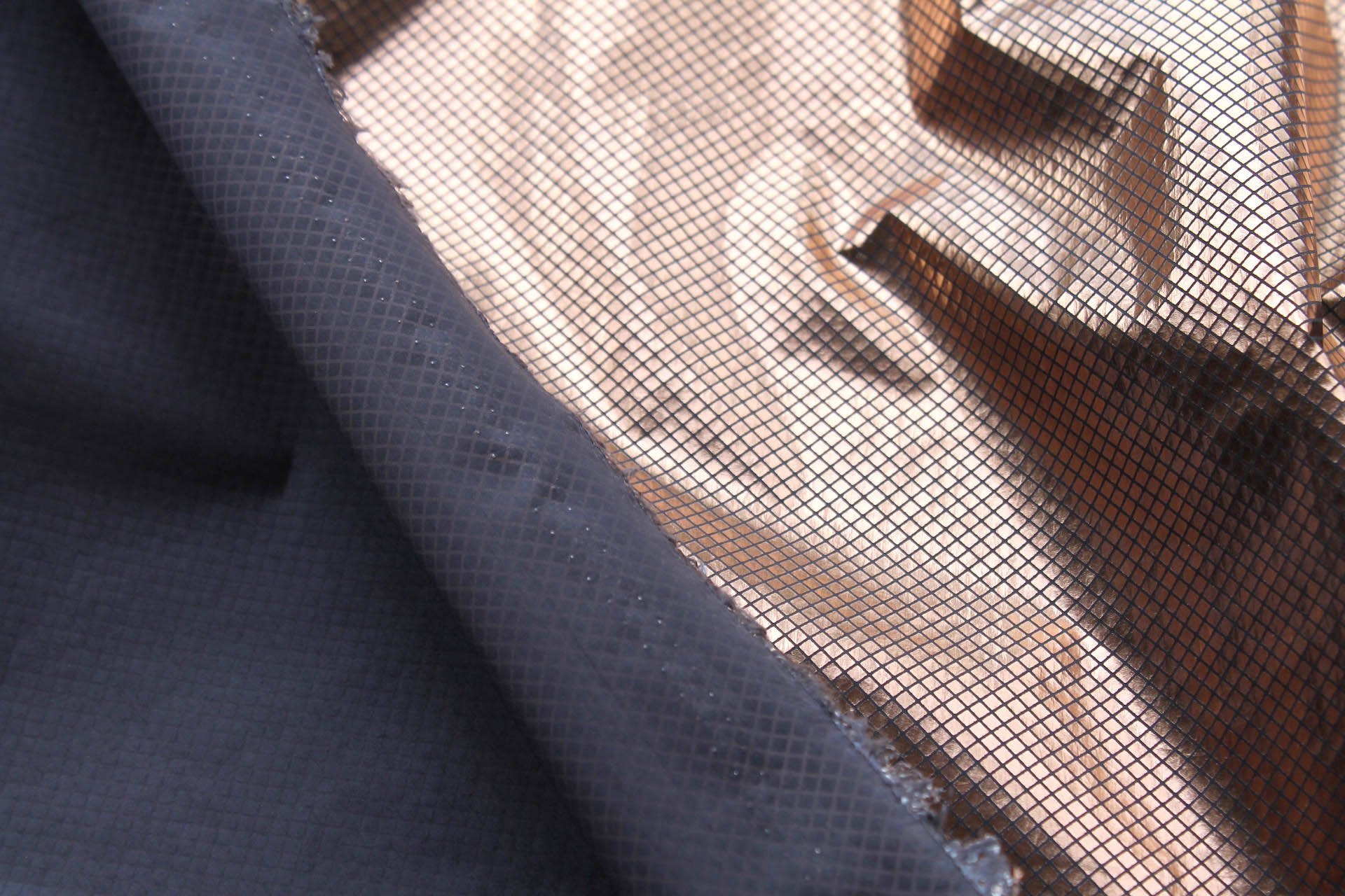 Foil Printed Polyamide - Copper Gold fabric, image 5 of 6