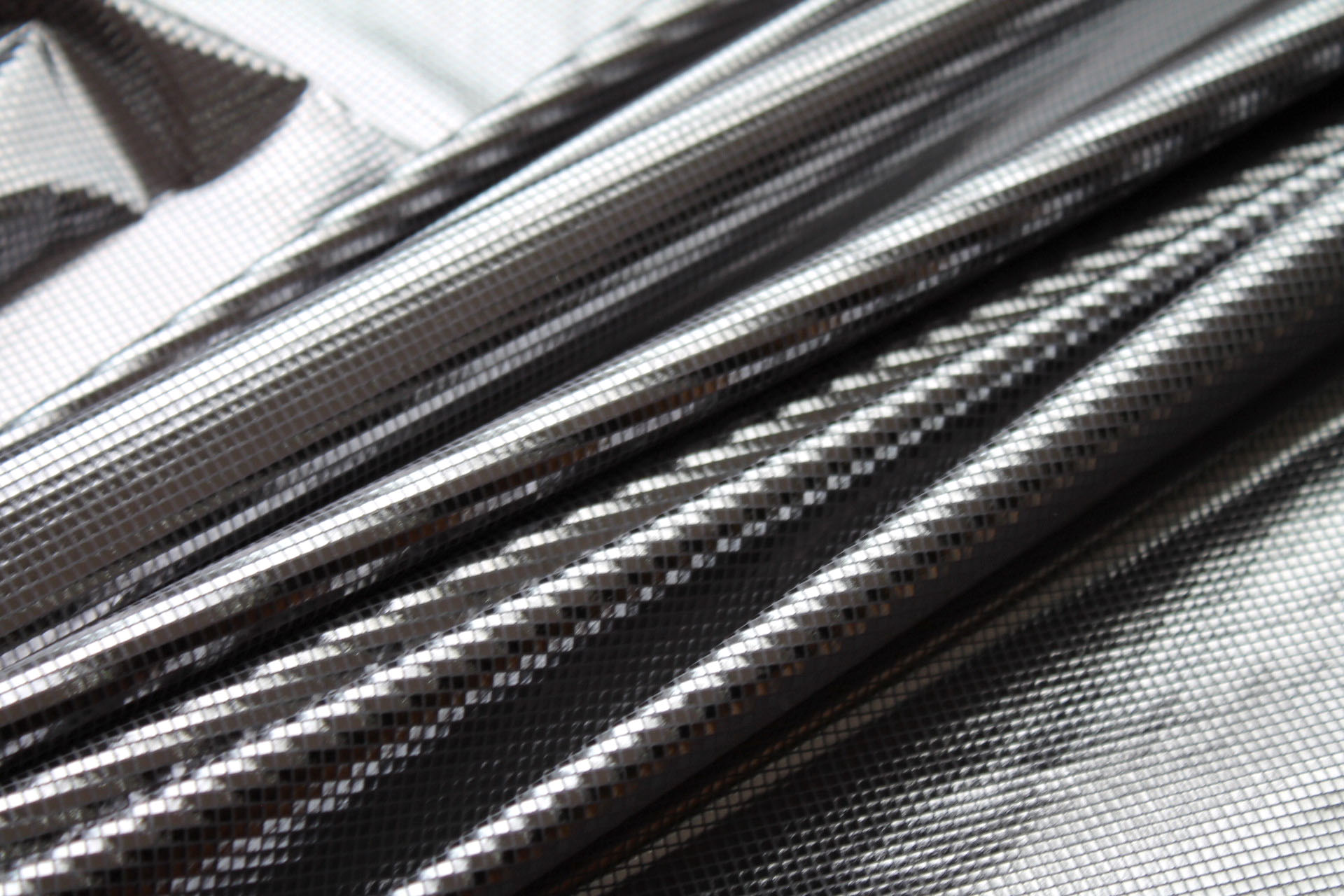 Foil Printed Polyamide - Gunmetal fabric, image 3 of 6