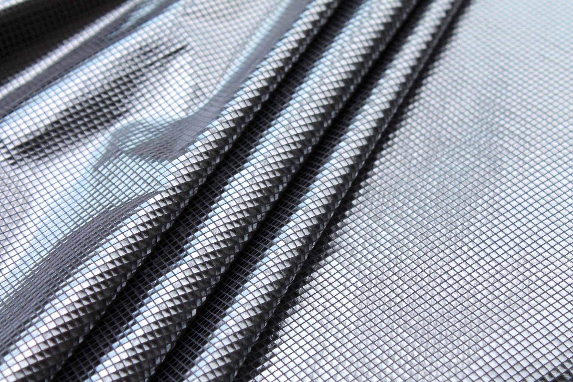 Foil Printed Polyamide - Gunmetal fabric, image 5 of 6