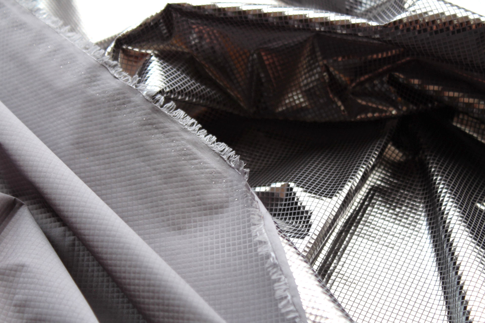 Foil Printed Polyamide - Gunmetal fabric, image 6 of 6
