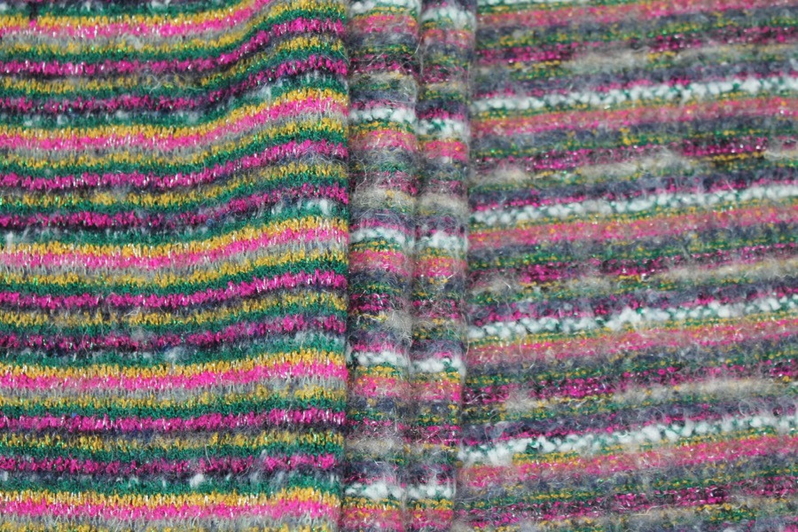 Multi Colour Stripe Knit w/Lurex fabric, image 3 of 7