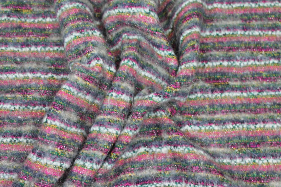 Multi Colour Stripe Knit w/Lurex fabric, image 5 of 7