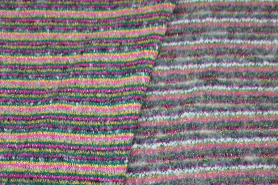 Multi Colour Stripe Knit w/Lurex fabric, image 4 of 7