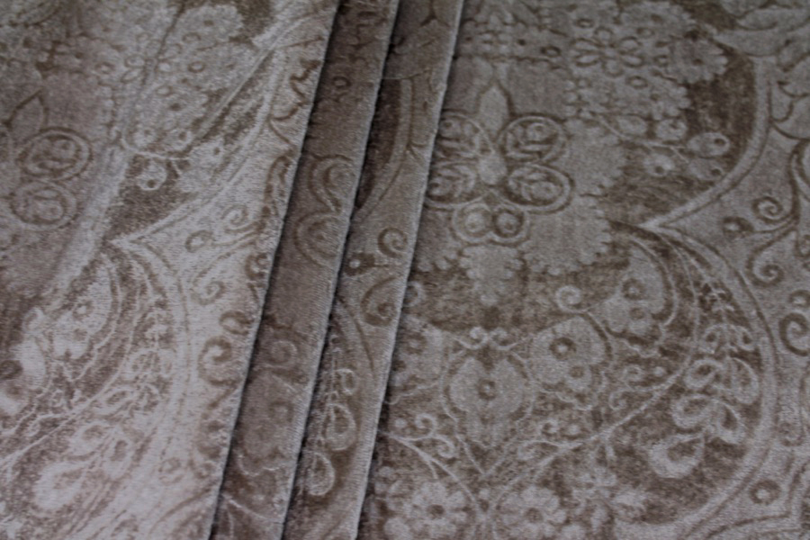 Embossed Cotton Velvet - Mink fabric, image 2 of 5