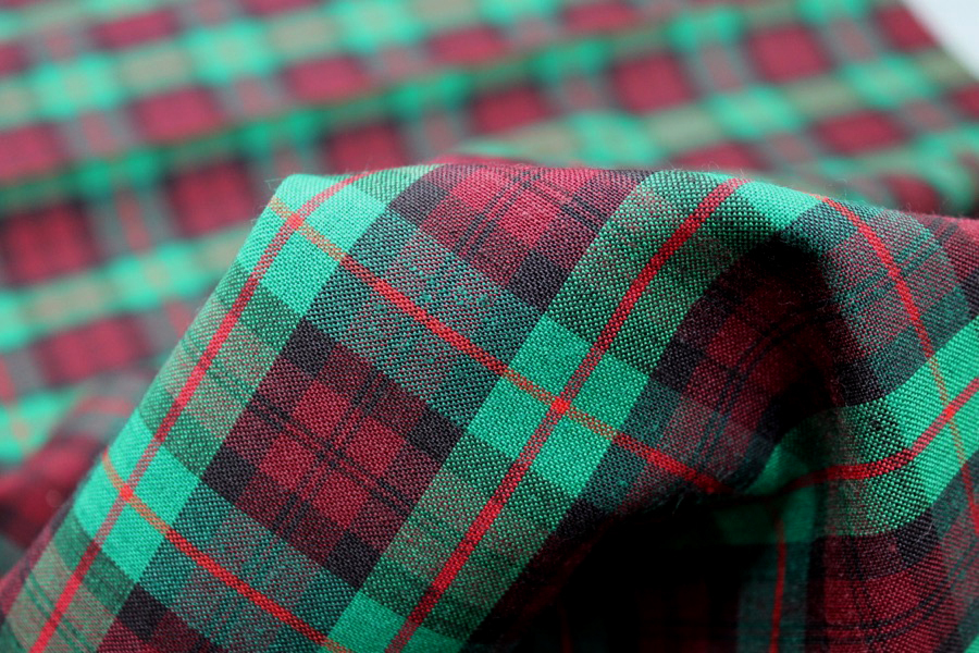 Wool Tartan - Red, Green fabric, image 5 of 6